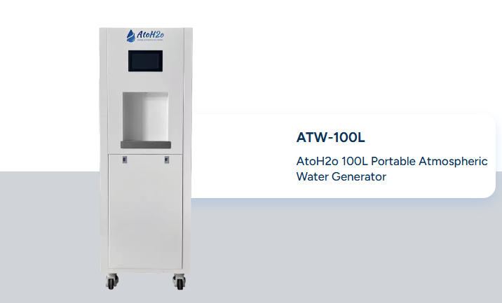 Machine de conversion d'air en eau potable Atoh2o : de l'eau propre à tout moment et en tout lieu